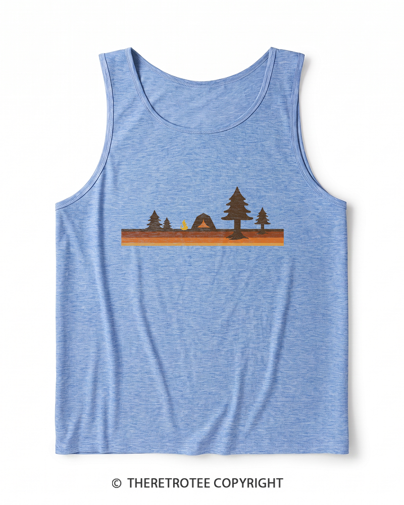 TheRetroTee Camper 1980s Heather Tank Top