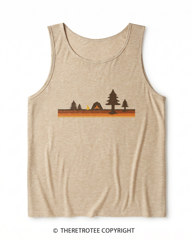 TheRetroTee Camper 1980s Heather Tank Top