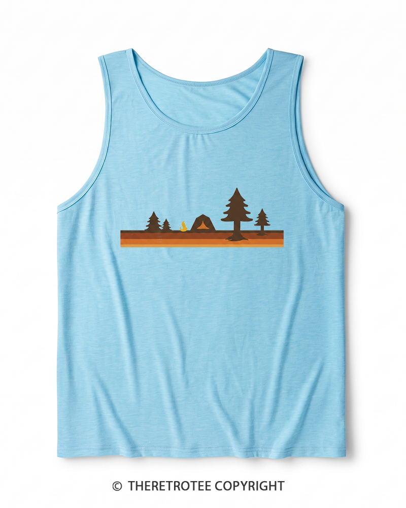 TheRetroTee Camper 1980s Heather Tank Top