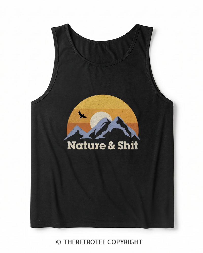 TheRetroTee Nature & Shit 1970s Heather Tank Top