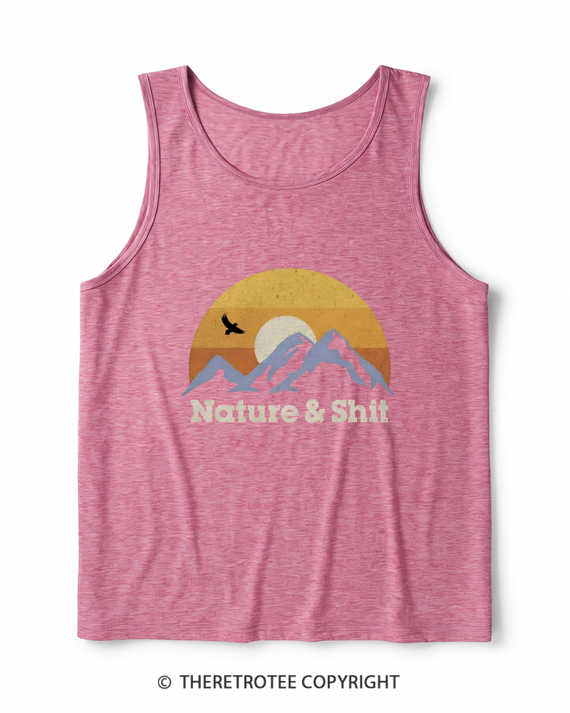 TheRetroTee Nature & Shit 1970s Heather Tank Top