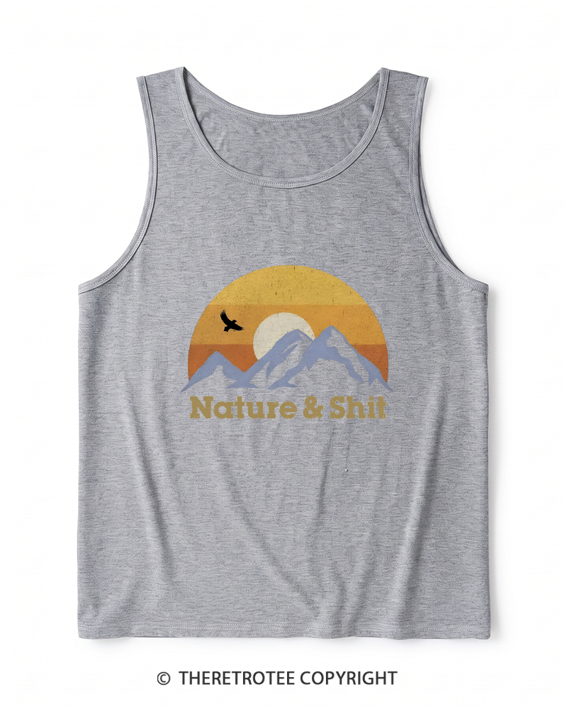 TheRetroTee Nature & Shit 1970s Heather Tank Top