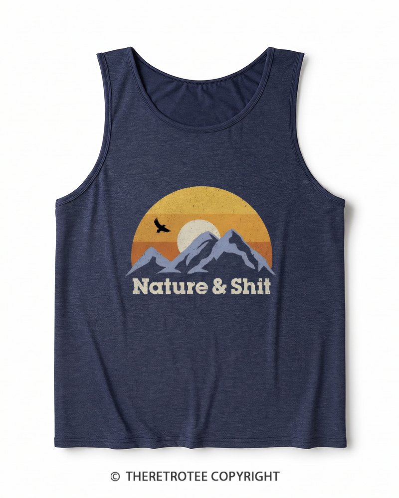 TheRetroTee Nature & Shit 1970s Heather Tank Top