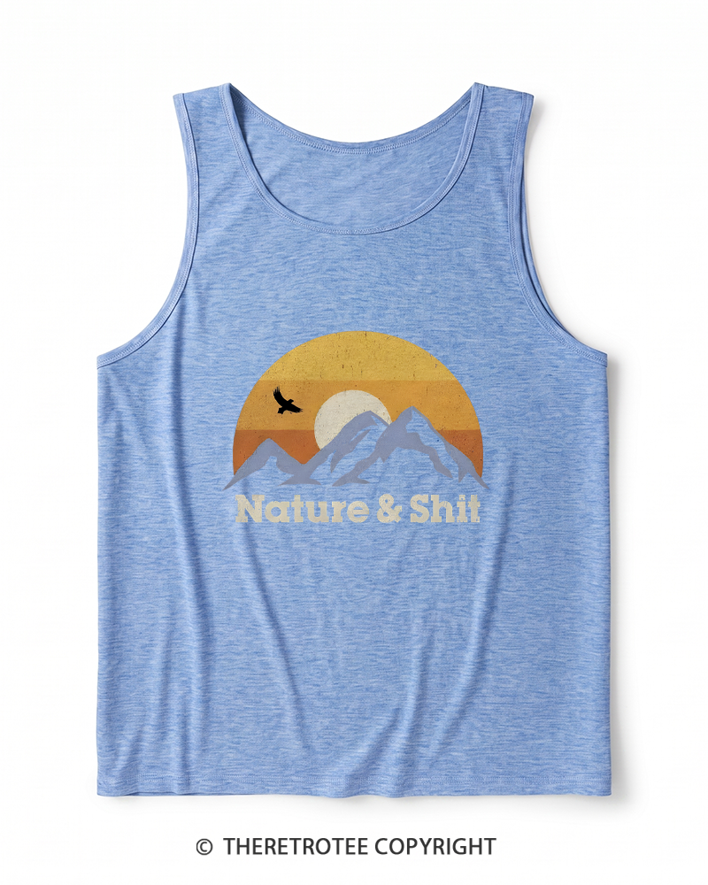 TheRetroTee Nature & Shit 1970s Heather Tank Top