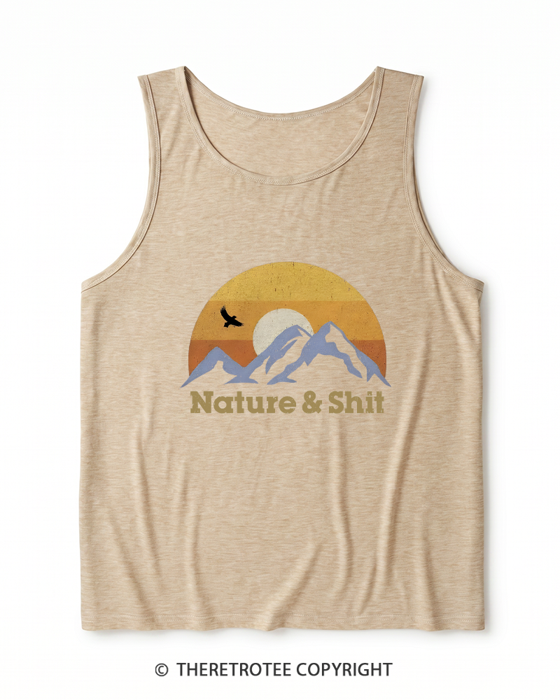 TheRetroTee Nature & Shit 1970s Heather Tank Top