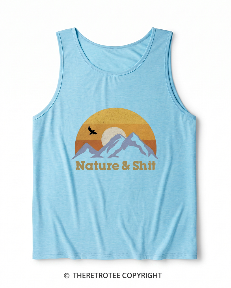 TheRetroTee Nature & Shit 1970s Heather Tank Top