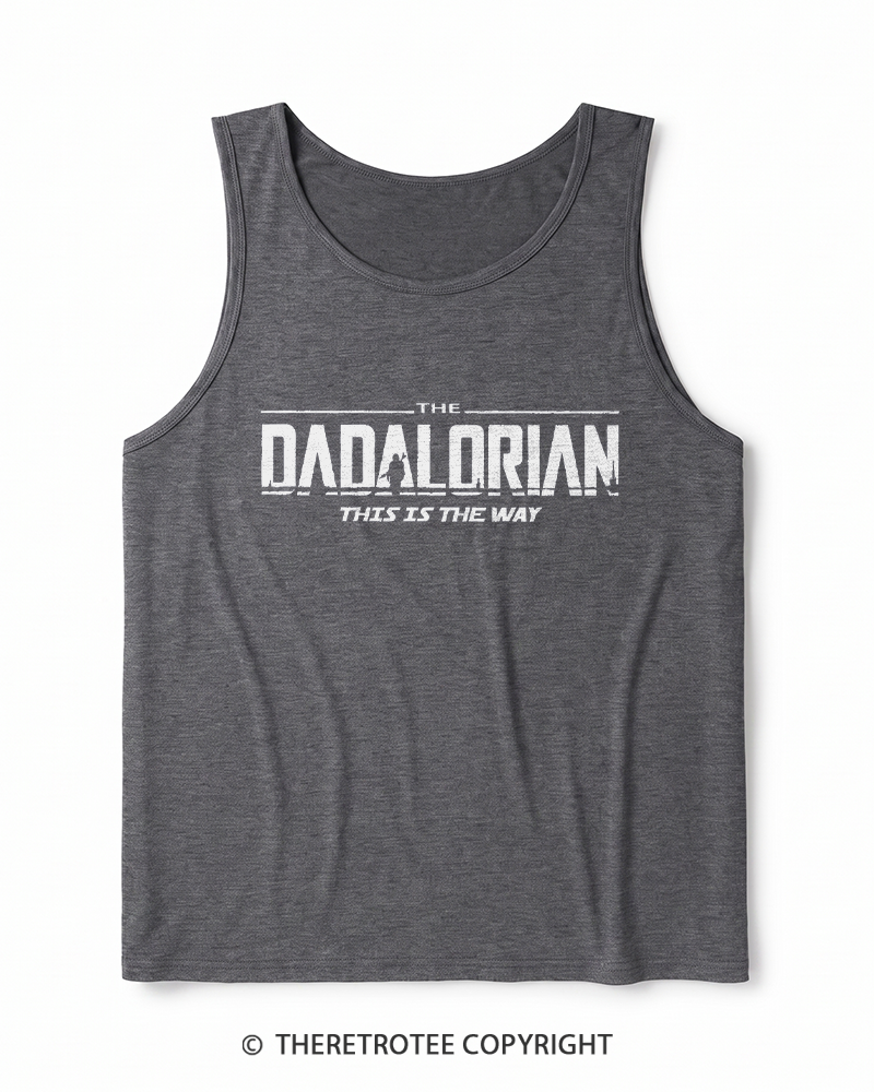 TheRetroTee The Dadalorian 1990s Heather Tank Top