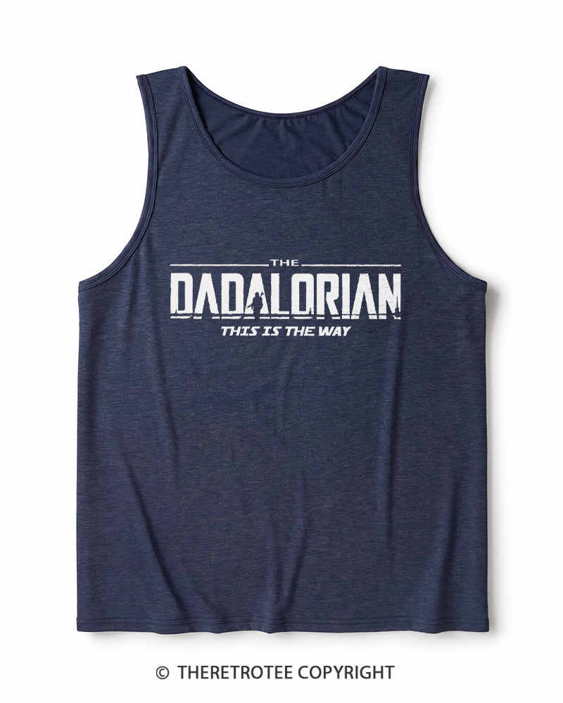 TheRetroTee The Dadalorian 1990s Heather Tank Top
