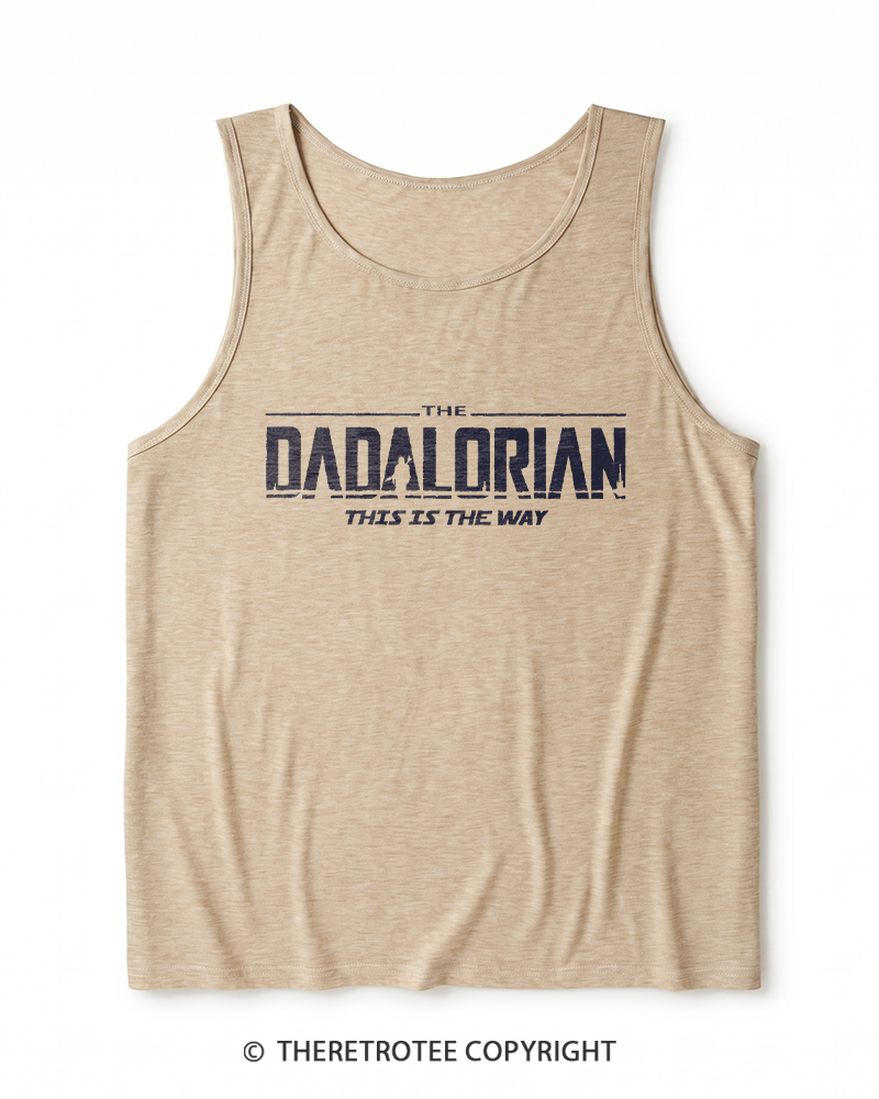 TheRetroTee The Dadalorian 1990s Heather Tank Top