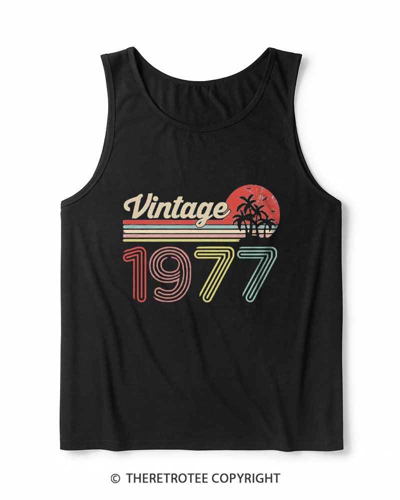 TheRetroTee 1977 Vintage Heather Tank Top