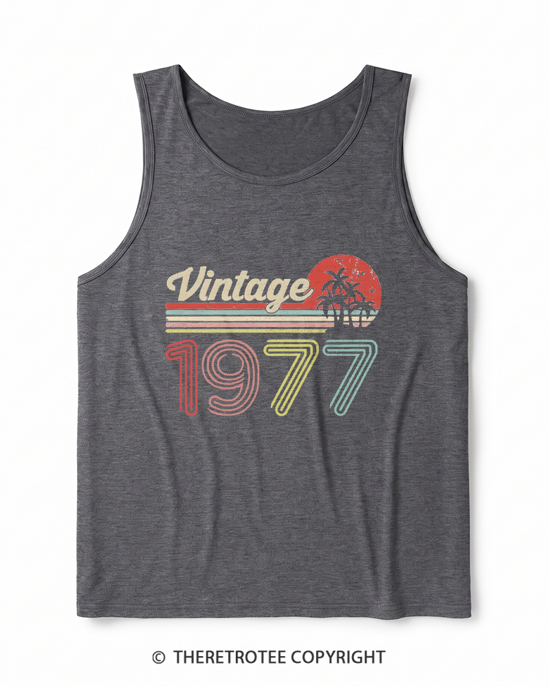 TheRetroTee 1977 Vintage Heather Tank Top