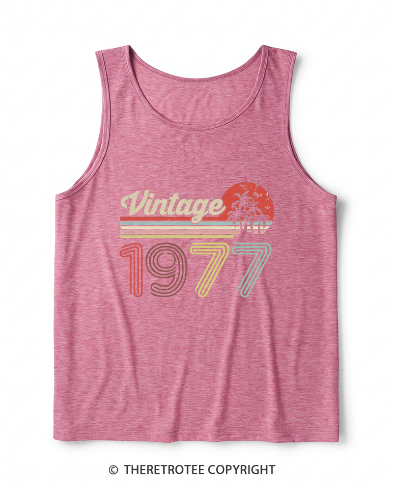 TheRetroTee 1977 Vintage Heather Tank Top