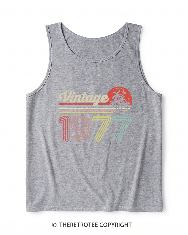 TheRetroTee 1977 Vintage Heather Tank Top