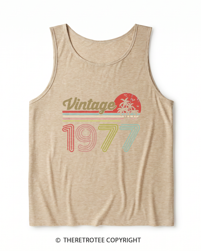 TheRetroTee 1977 Vintage Heather Tank Top