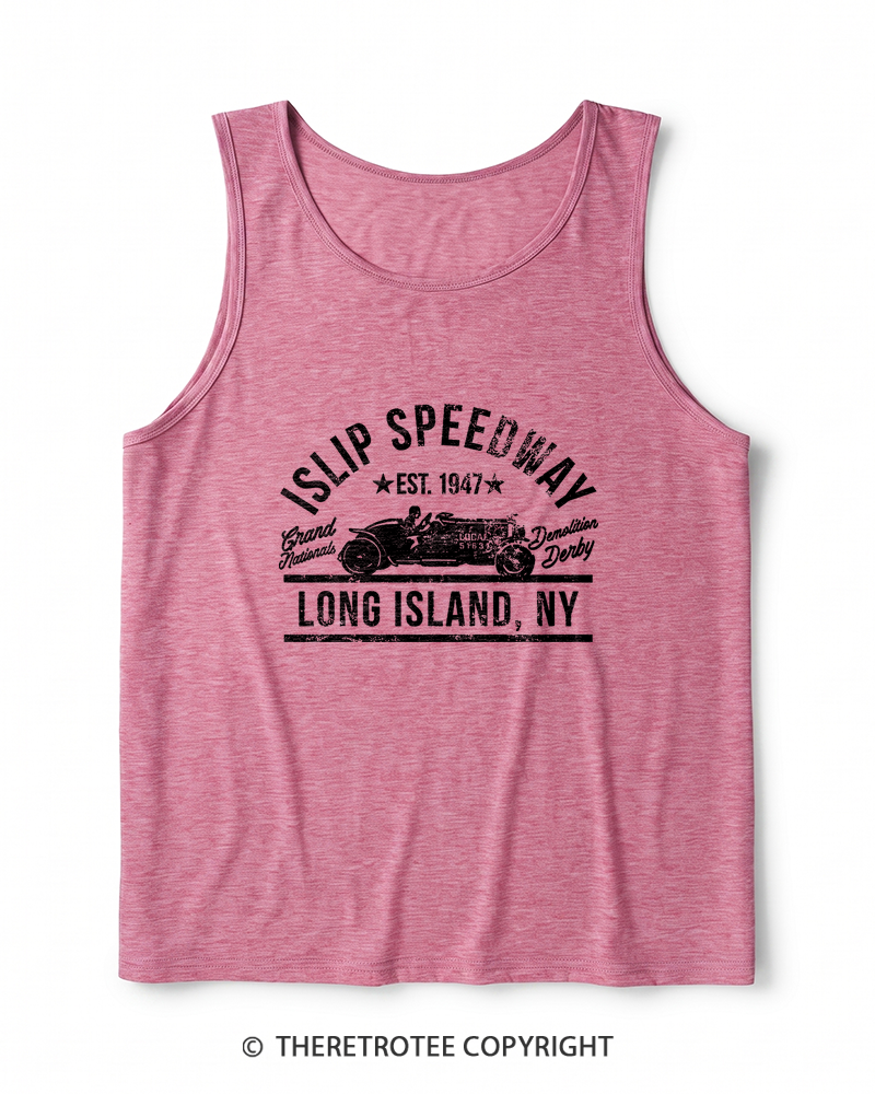 TheRetroTee Islip Speedway 1960s Heather Tank Top