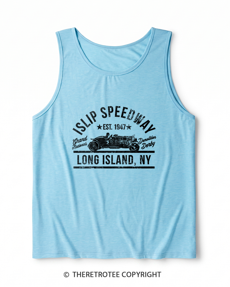 TheRetroTee Islip Speedway 1960s Heather Tank Top
