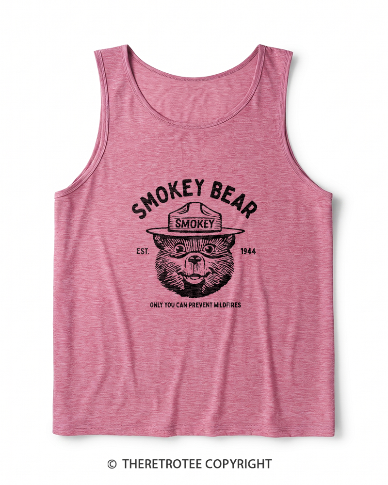 TheRetroTee Only You Can Prevent Wildfires 1960s Heather Tank Top