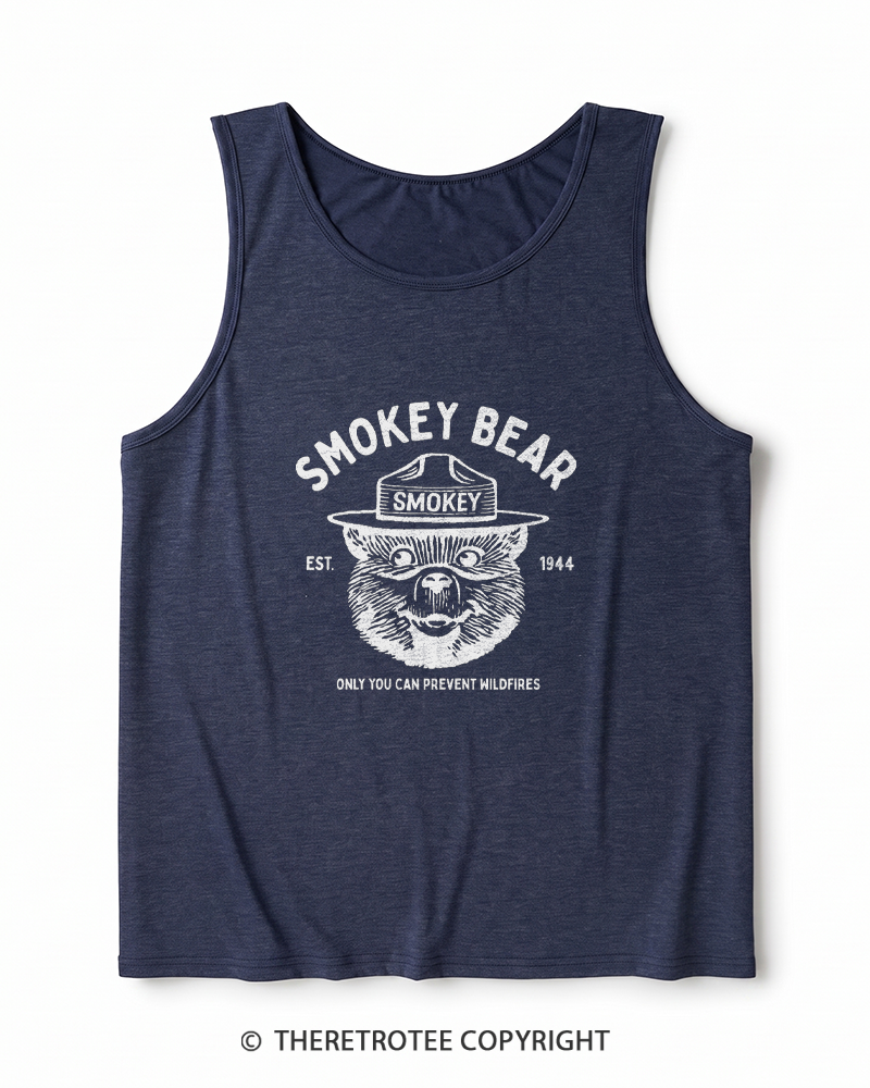 TheRetroTee Only You Can Prevent Wildfires 1960s Heather Tank Top