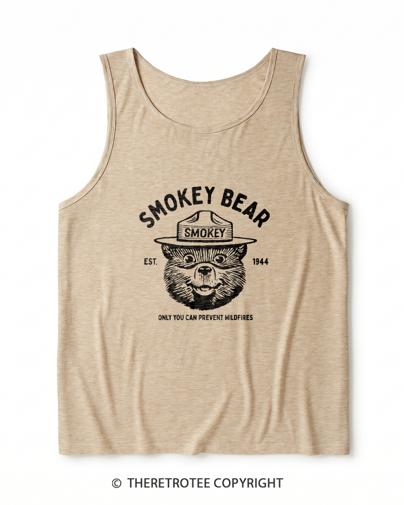 TheRetroTee Only You Can Prevent Wildfires 1960s Heather Tank Top