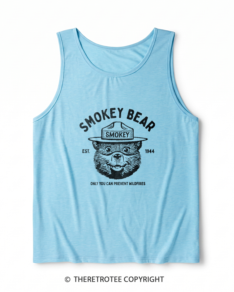 TheRetroTee Only You Can Prevent Wildfires 1960s Heather Tank Top