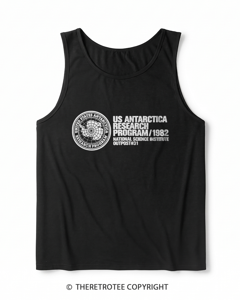 TheRetroTee US Expedition Antarctica Research Program 1980s Heather Tank Top