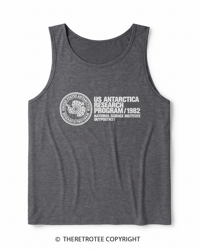 TheRetroTee US Expedition Antarctica Research Program 1980s Heather Tank Top