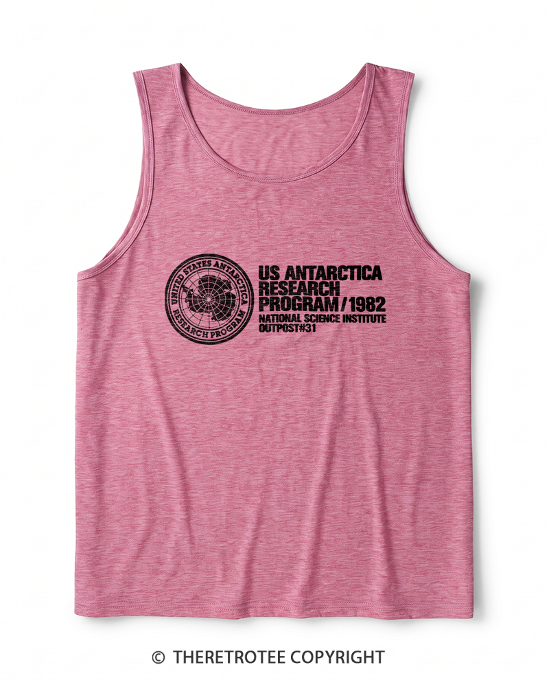 TheRetroTee US Expedition Antarctica Research Program 1980s Heather Tank Top