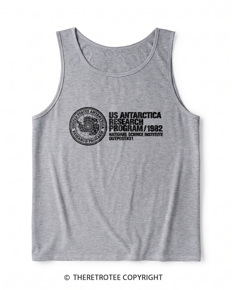 TheRetroTee US Expedition Antarctica Research Program 1980s Heather Tank Top