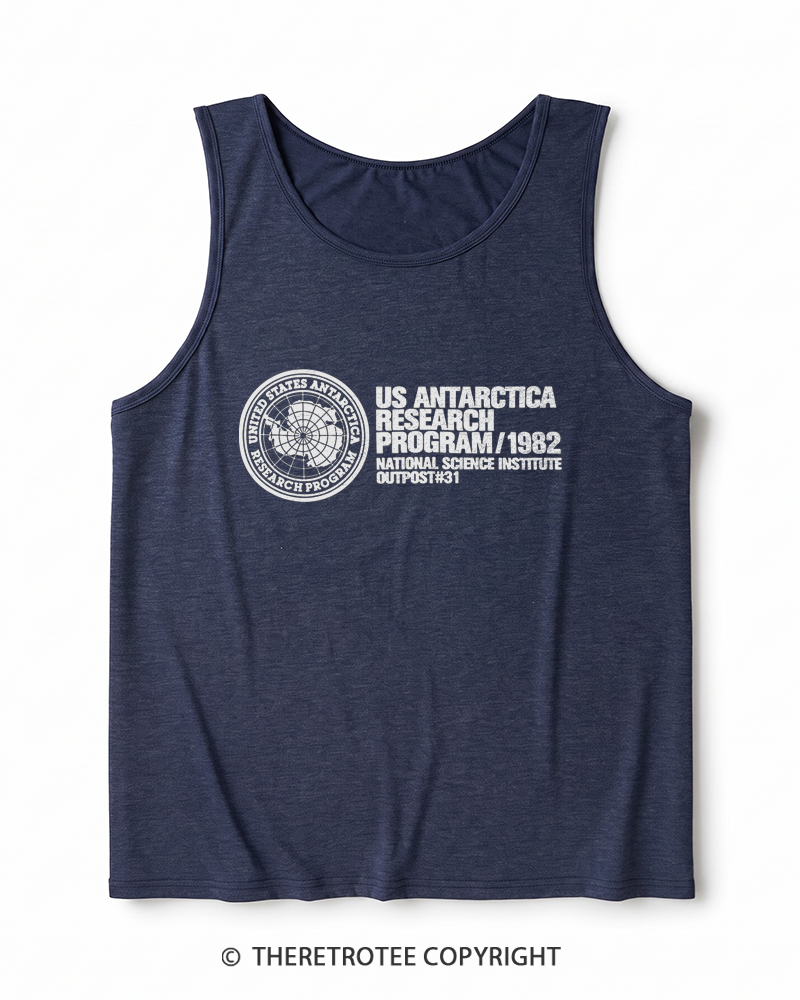 TheRetroTee US Expedition Antarctica Research Program 1980s Heather Tank Top