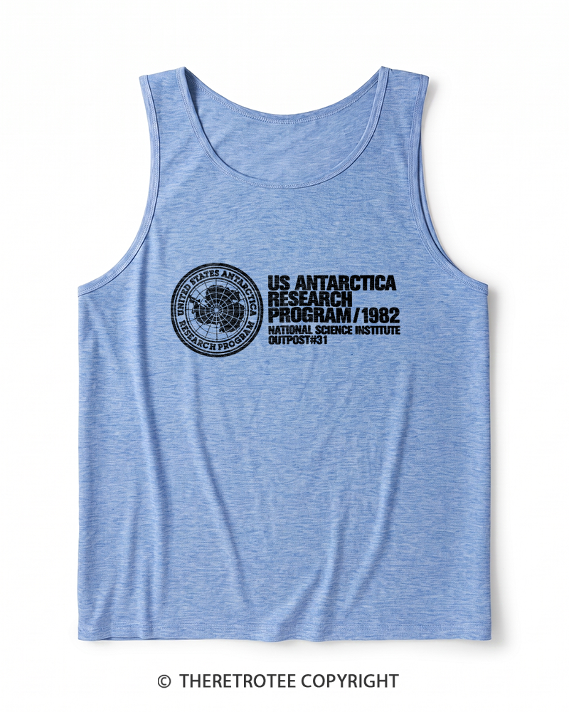 TheRetroTee US Expedition Antarctica Research Program 1980s Heather Tank Top