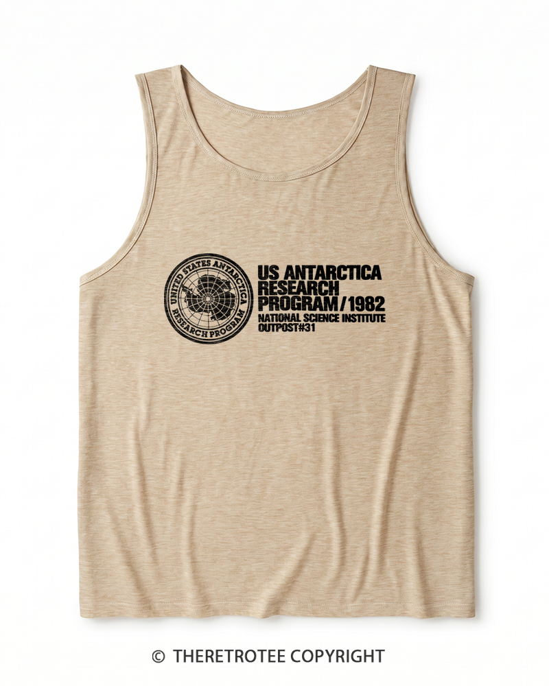 TheRetroTee US Expedition Antarctica Research Program 1980s Heather Tank Top