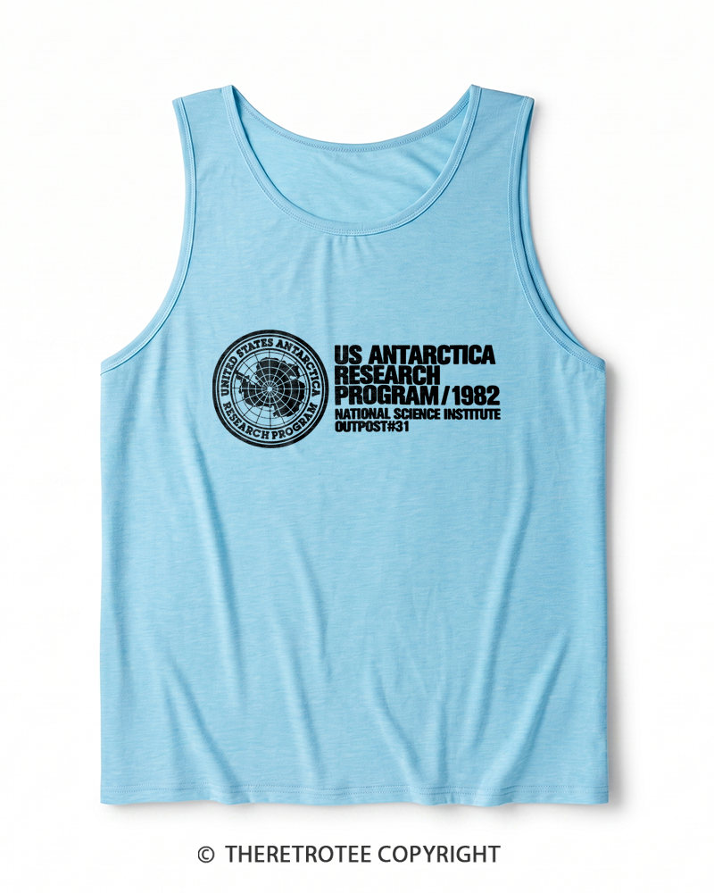 TheRetroTee US Expedition Antarctica Research Program 1980s Heather Tank Top
