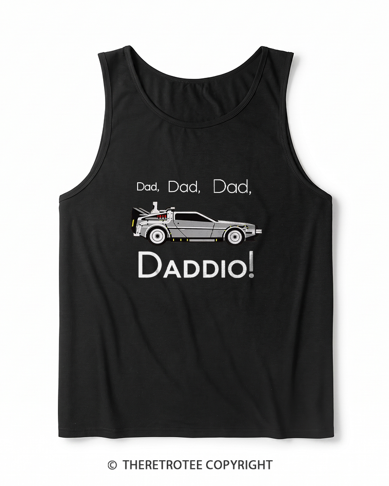 TheRetroTee Dad Daddio 1980s Heather Tank Top