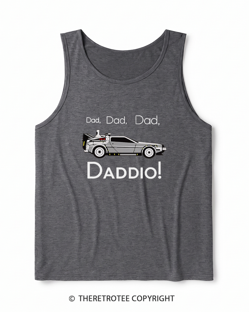 TheRetroTee Dad Daddio 1980s Heather Tank Top