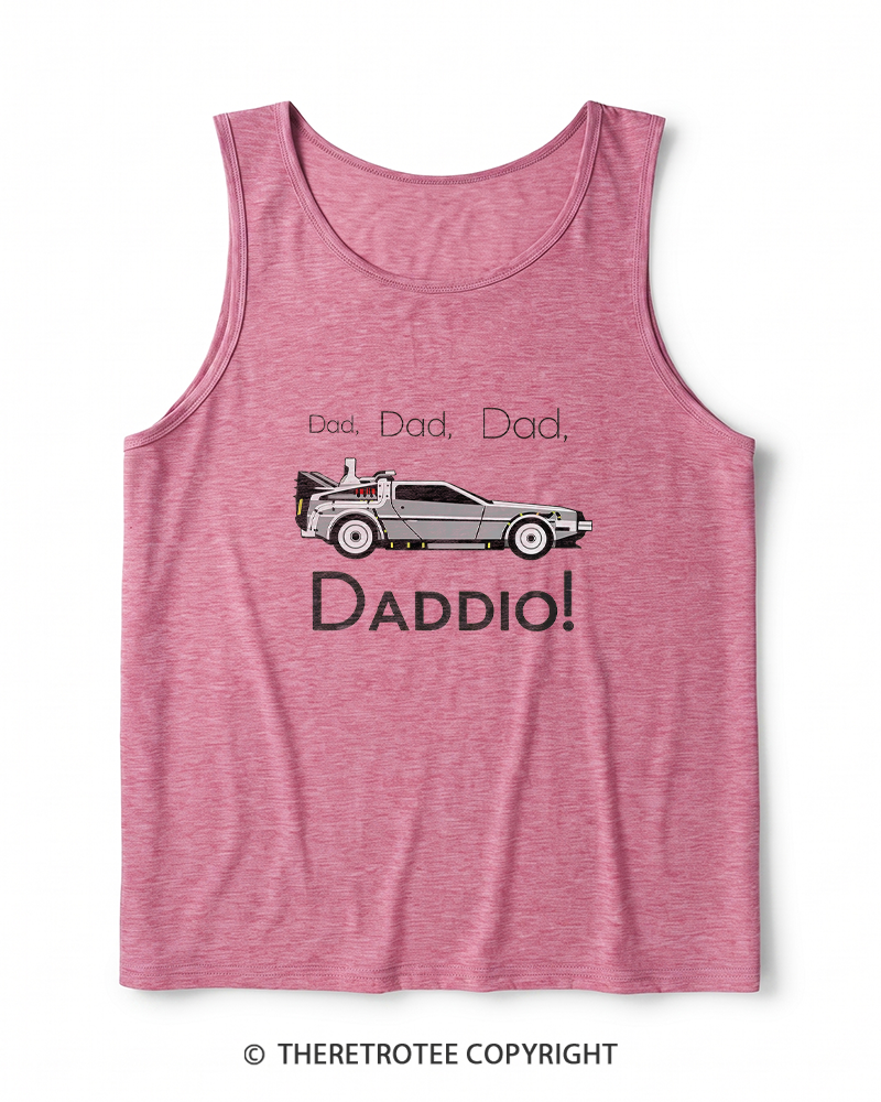 TheRetroTee Dad Daddio 1980s Heather Tank Top