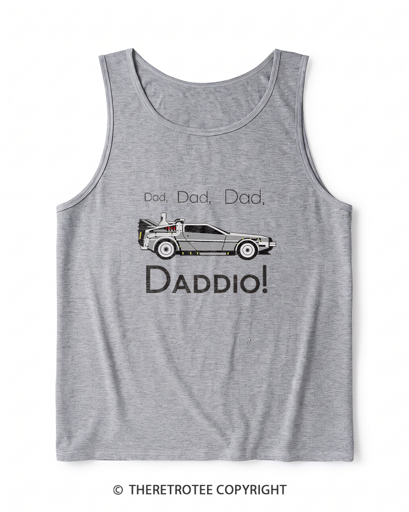 TheRetroTee Dad Daddio 1980s Heather Tank Top