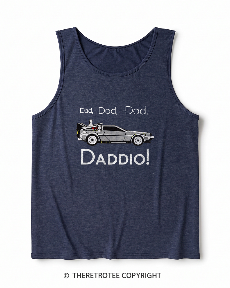TheRetroTee Dad Daddio 1980s Heather Tank Top