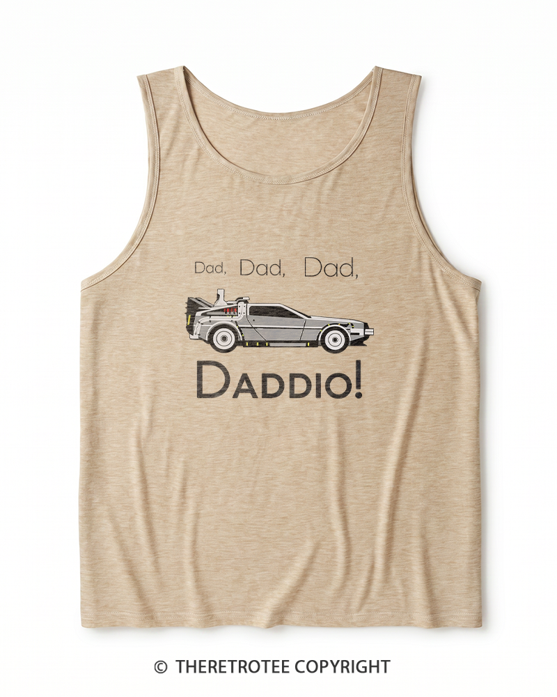 TheRetroTee Dad Daddio 1980s Heather Tank Top