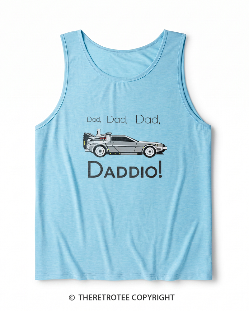 TheRetroTee Dad Daddio 1980s Heather Tank Top