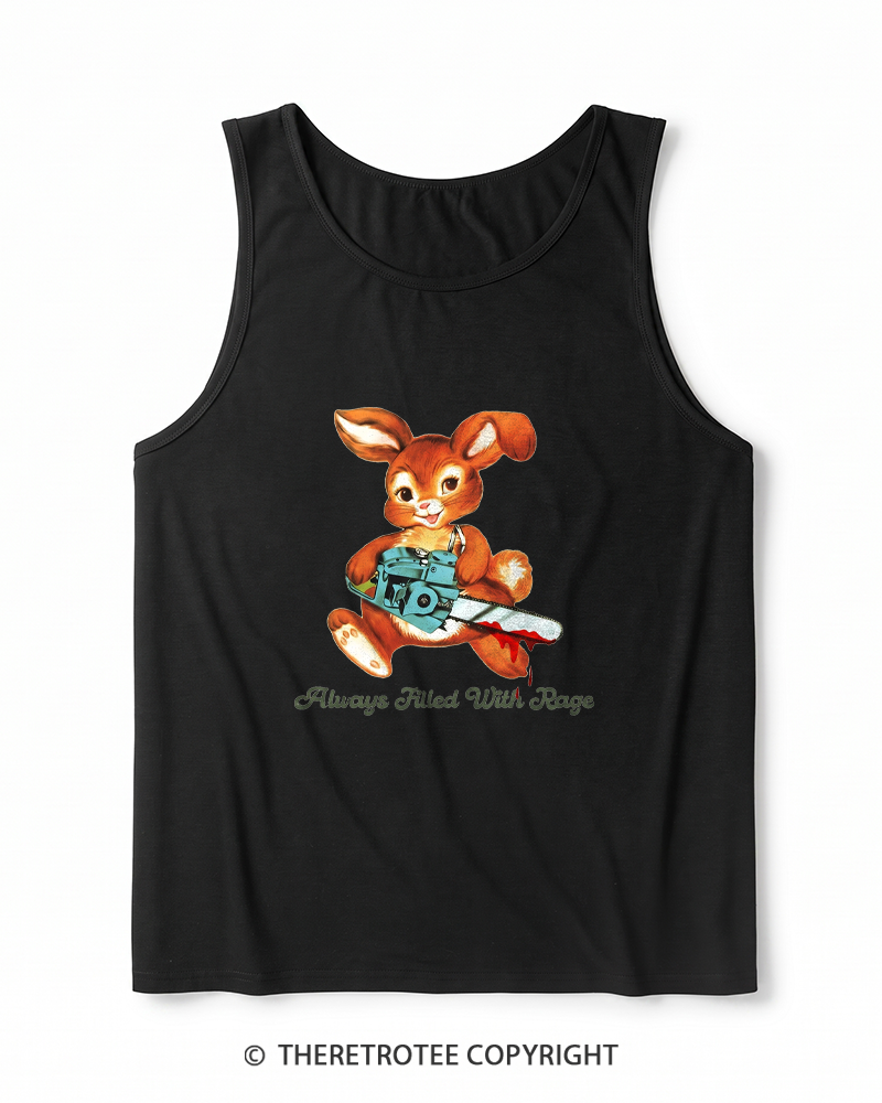 TheRetroTee Always Filled With Rage 1950s Heather Tank Top