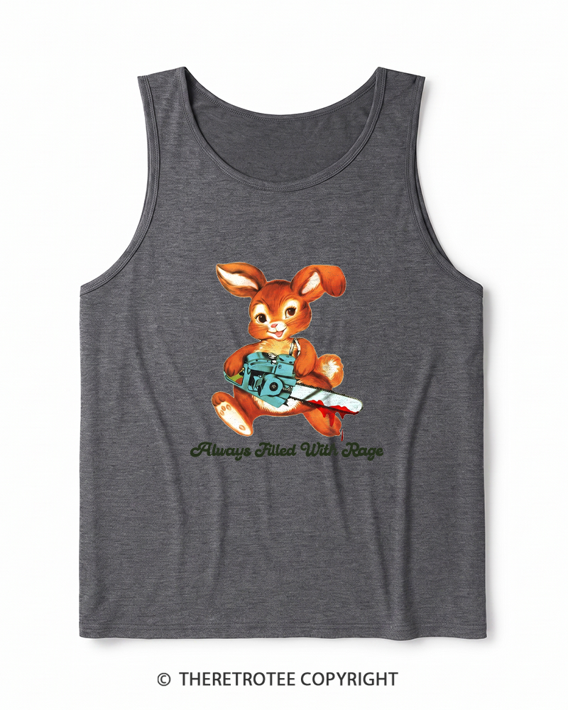 TheRetroTee Always Filled With Rage 1950s Heather Tank Top