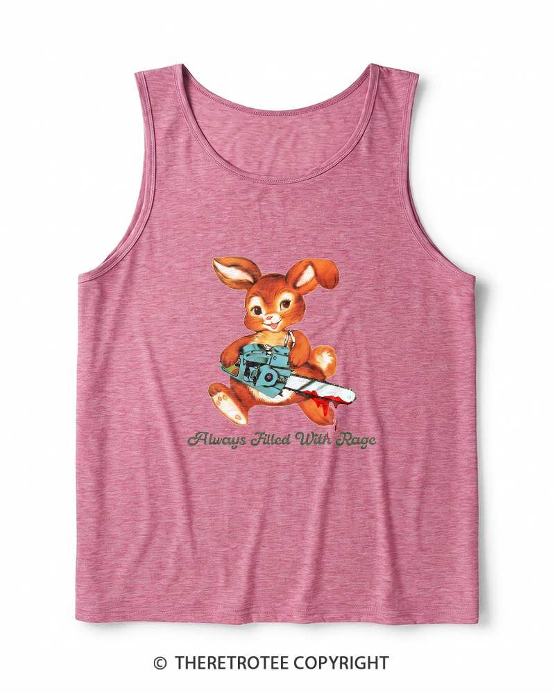 TheRetroTee Always Filled With Rage 1950s Heather Tank Top