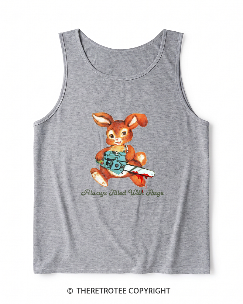 TheRetroTee Always Filled With Rage 1950s Heather Tank Top