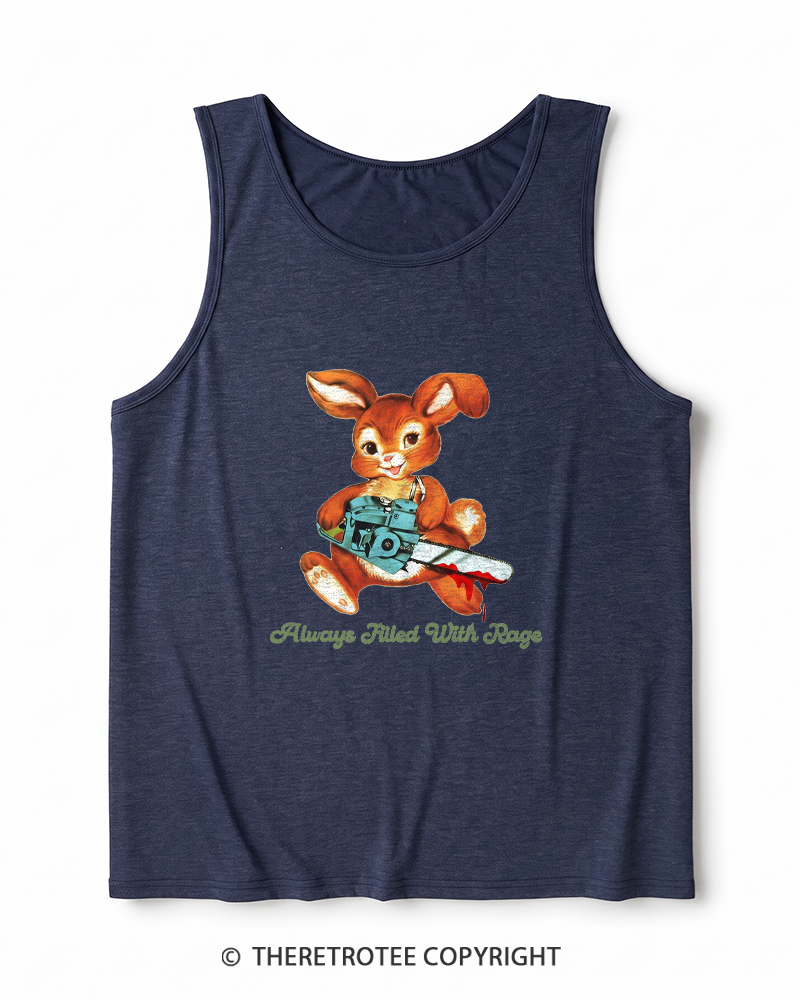 TheRetroTee Always Filled With Rage 1950s Heather Tank Top
