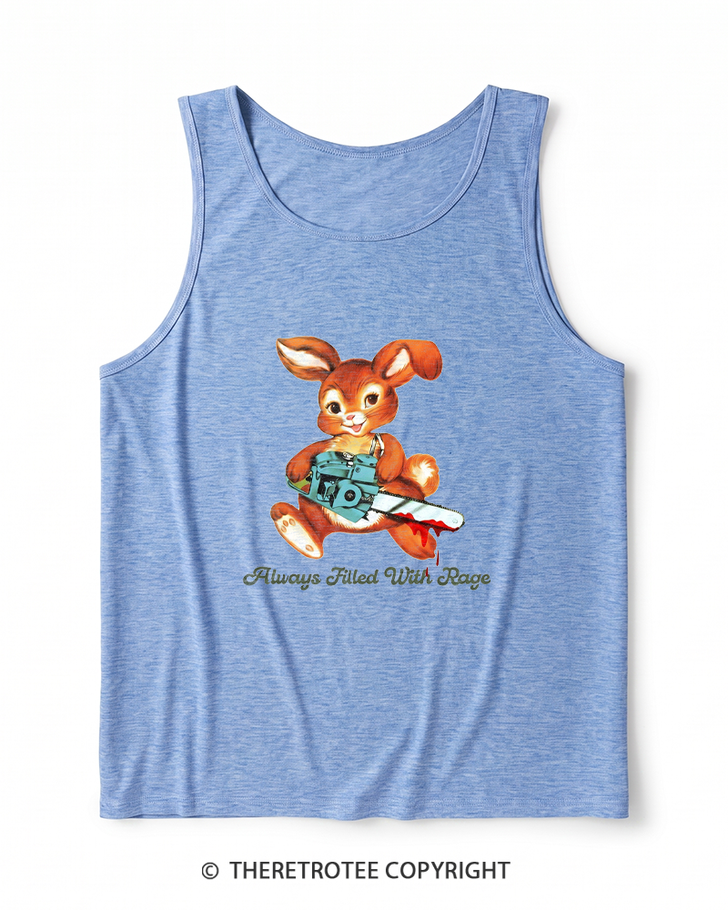 TheRetroTee Always Filled With Rage 1950s Heather Tank Top