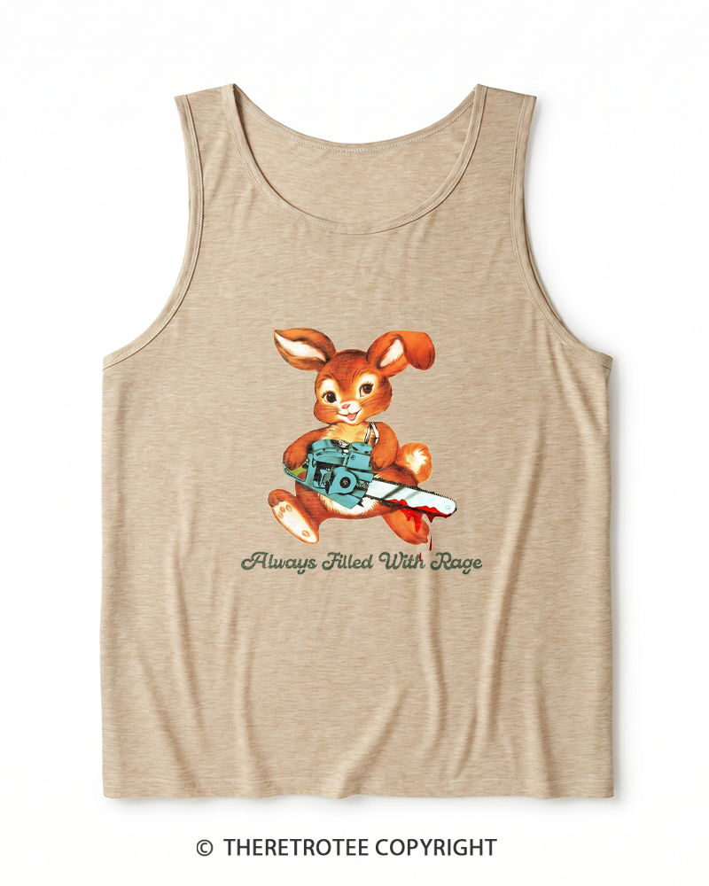 TheRetroTee Always Filled With Rage 1950s Heather Tank Top