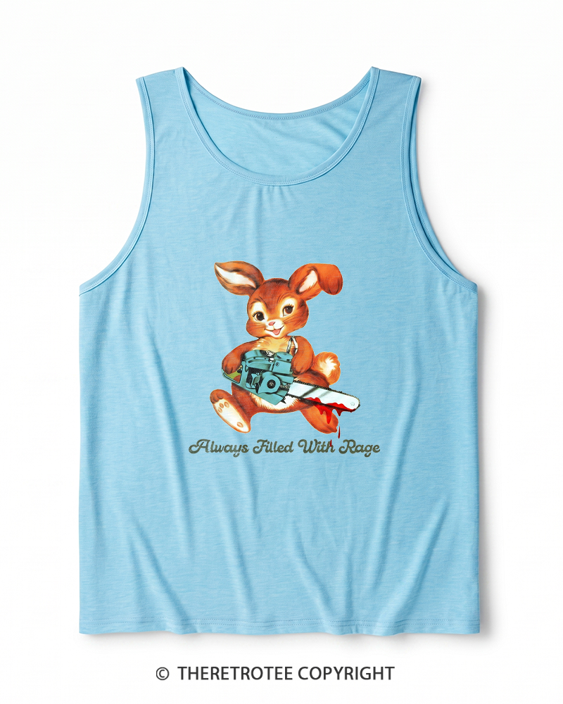 TheRetroTee Always Filled With Rage 1950s Heather Tank Top