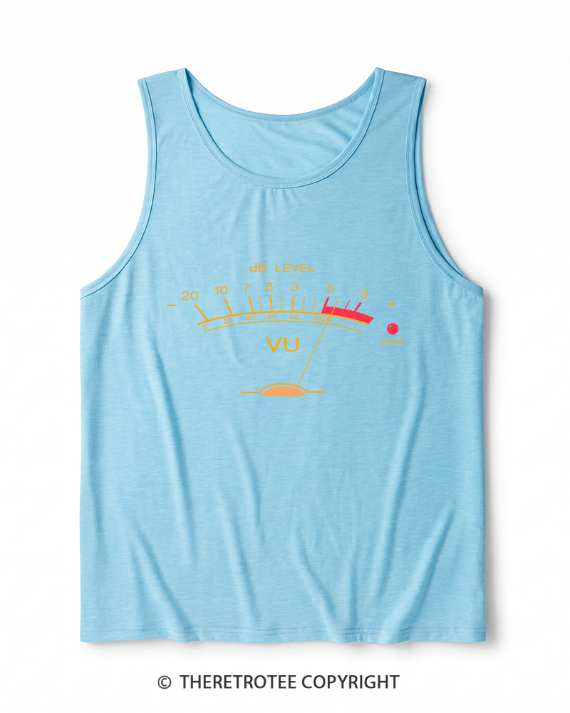 TheRetroTee Volume VU Meter Heather Tank Top