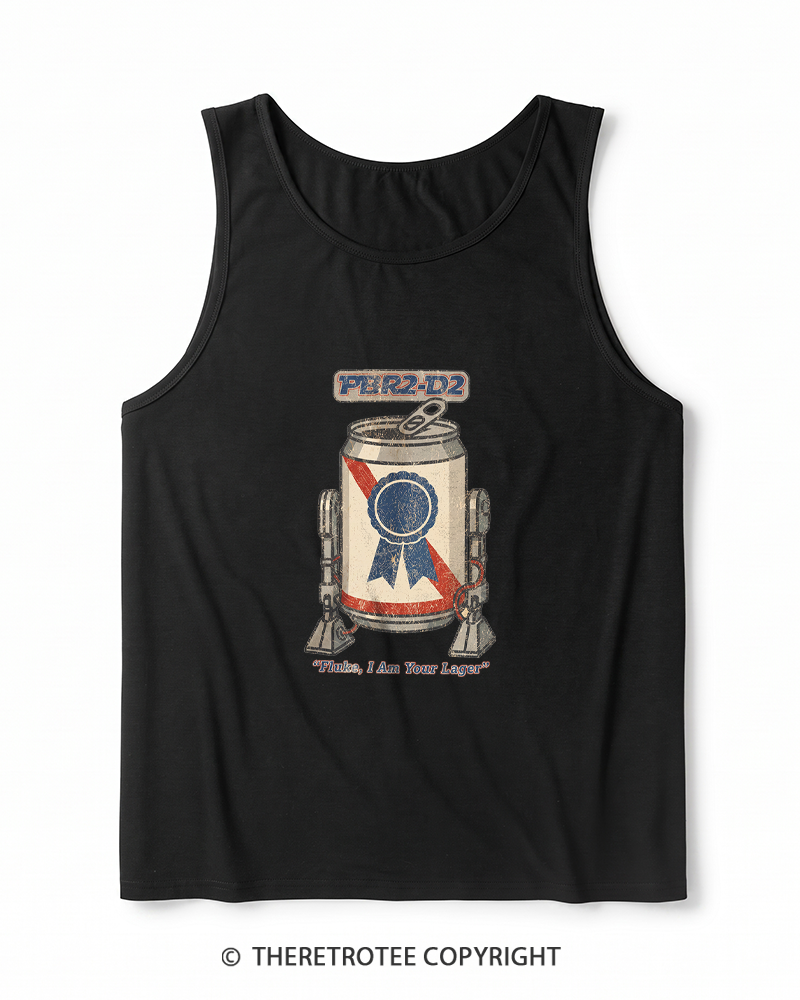 TheRetroTee I Am Your Lager 1980s Heather Tank Top