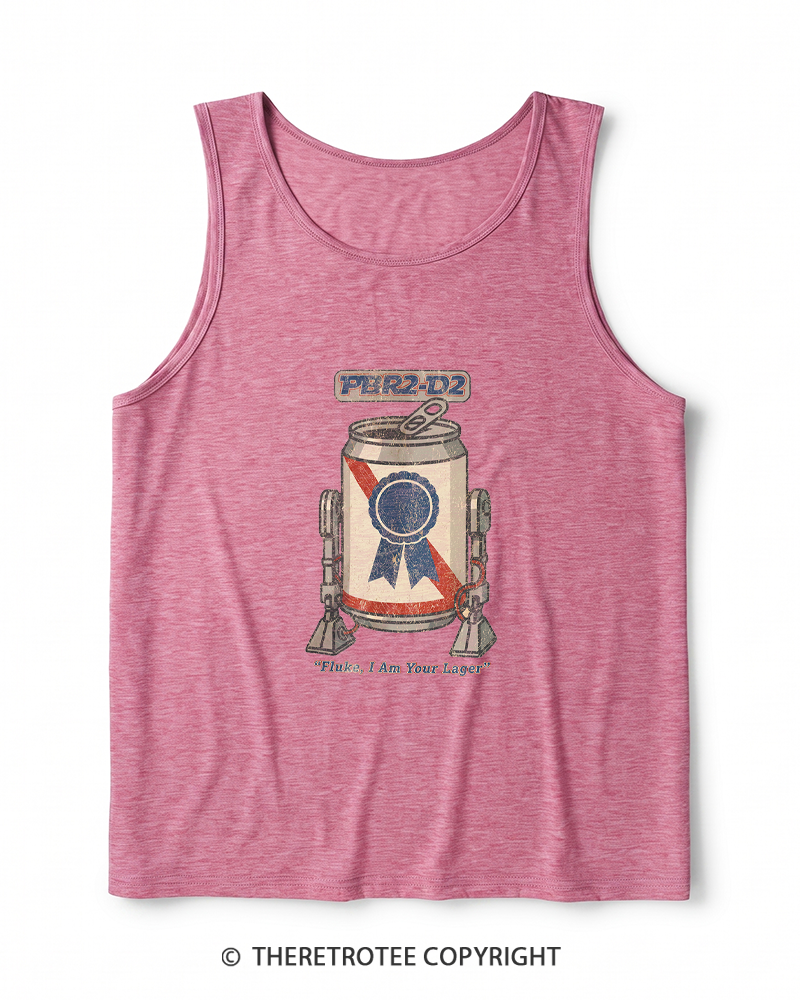 TheRetroTee I Am Your Lager 1980s Heather Tank Top